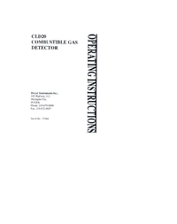 Thumbnail of document Manual - CLD20 Combustible Leak Detector